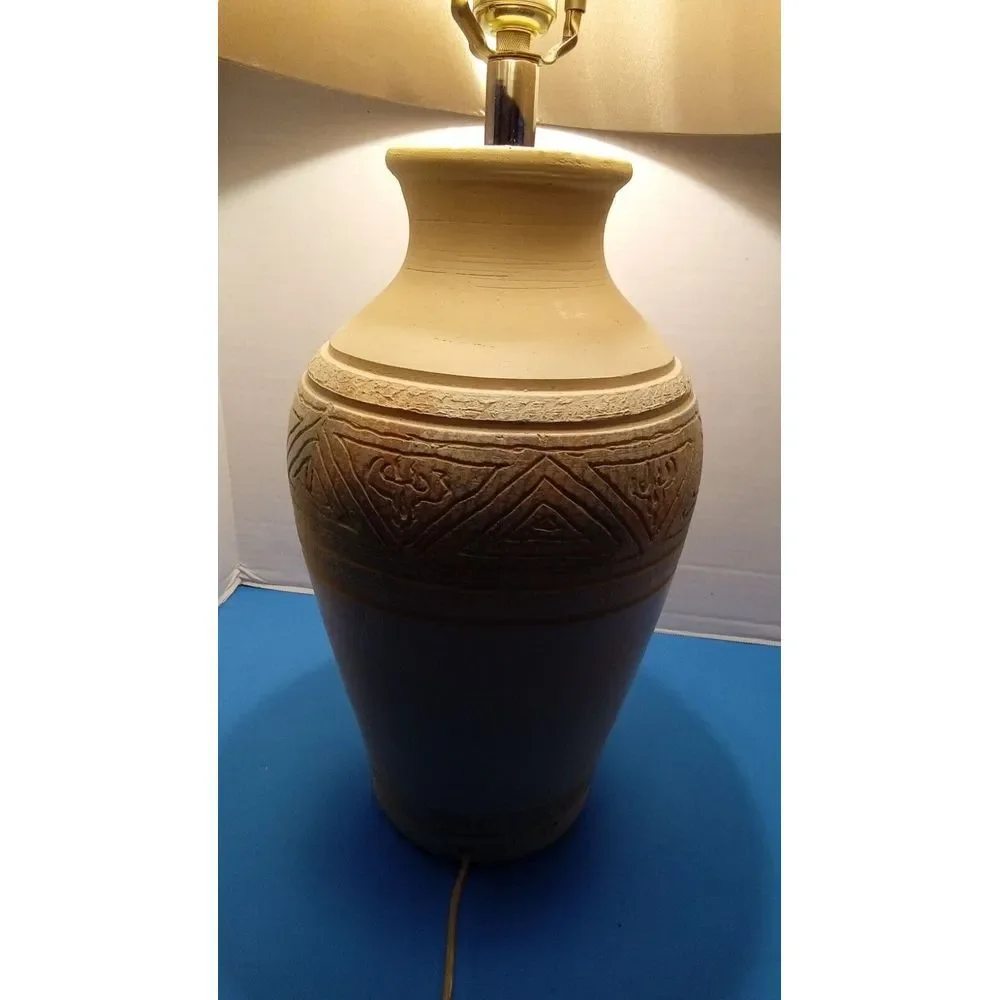 Vintage Style‎ Table Lamp Textured Ceramic Vase Shape Accent Lighting